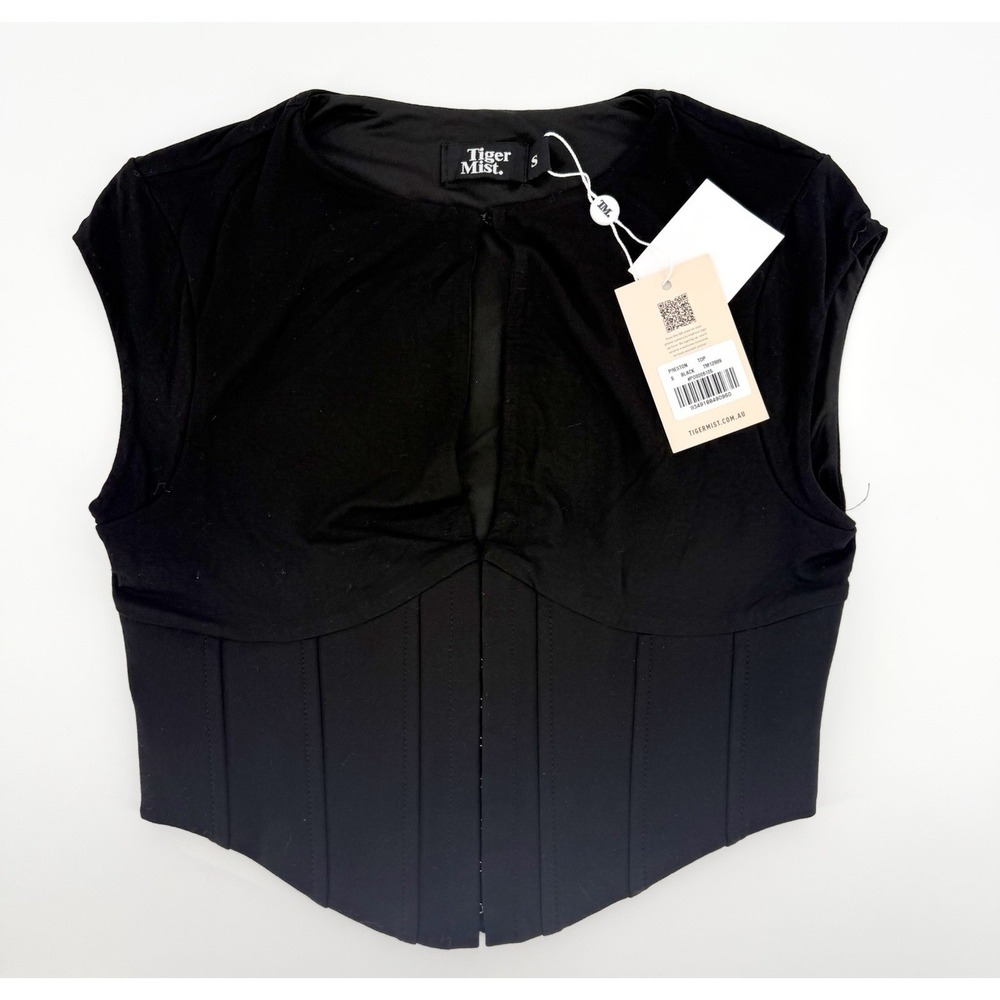 Tiger Mist Women's Corset Preston Top Sz: Small Black NWT Sleeveless‎